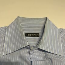 ユナイテッドアローズ メンズ 長袖 ストライプ ワイシャツ ビジネスカジュアル 44 S～M首回り37 定価1.5万円長袖ドレスシャツ 日本製_画像2