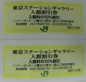 ■東京ステーションギャラリー入場割引券 ２枚 JR東日本[東日本旅客鉄道]送料無料[自己紹介必読]■