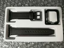 [新品][送料込] カバー付 apple watch アップルウォッチ バンド 黒/黒　 38mm 40mm 41mm 本革 /_画像9