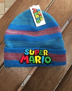 NINTENDO Super Marioマリオロゴ Omni オムニ Knit ニットキャップ Cap フリーサイズ。