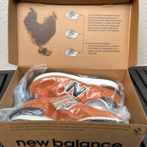 海外限定 New Balance M670SOK UK製 US9.5 27.5cm オレンジ×ブラック 新品 スウェード イギリス製 Made In England NB スニーカー_画像7