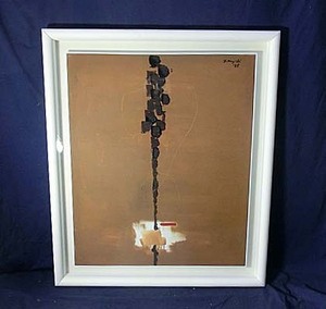 Art hand Auction 477499 油彩抽象画 根岸勇治 作 ｢Seul｣(F20)抽象画･画家, 絵画, 油彩, 抽象画