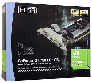 【新品(開封のみ)】 ELSA製グラボ ELSA GeForce GT 730 LP 1GB GD730-1GERL