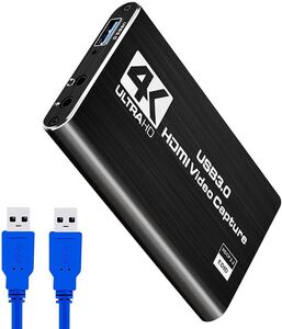 キャプチャーボード ビデオキャプチャーusb 3.0 4K 60FPS 1080P HDMIケーブル 付き