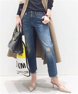 新品同様★L'Appartement　DEUXIEME R13 アールサーティーン BOY STRAIGHT DENIM カットオフ クロップド デニムパンツ 27サイズ★