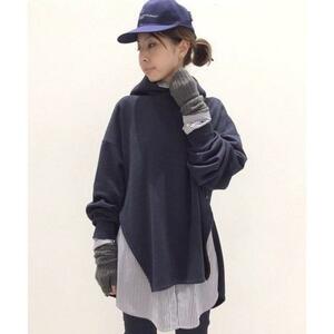 新品同様★L'Appartement AMERICANA Side Zip Parka　アパルトモン　アメリカーナ　ジップパーカー ネイビー★アパルトモDEUXIEME