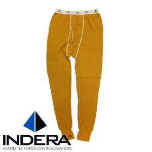 INDERA in tela thermal pants yellow Gold after dyeing thermal tights SMALL under pants new goods 