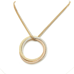 [ green shop pawnshop ] Cartier toliniti necklace full pave diamond Ref.N7059300 K18s Lee color Gold [ used ]