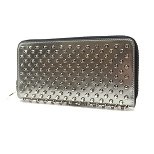 [ green shop pawnshop ] Christian Louboutin 3175066 panel to-ne spike studs round fastener long wallet [ used ]