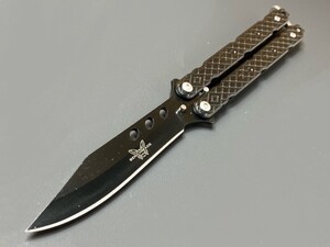 ★送料込み!★BUTTERFLY★YF603 重厚バタフライナイフ ブラックブレード BALISON MODEL キャンプキャンプ必須 アウトドア必須 薪焚火