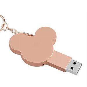 ミッキーマウス USBメモリ 送料無料 32GB ピンク USBフラッシュメモリ パソコン 大容量 データ転送 フラッシュドライブ シルエット
