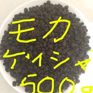 こだわりコーヒー豆 モカゲイシャ 500g 中深煎り 自家焙煎珈琲