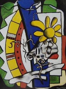 Art hand Auction Fernand Leger, MARGUERITE ET TETE DEPROFILIEREN, Superseltenes Werk der Überseeversion, Neu mit Rahmen, Lüfter, Malerei, Ölgemälde, Abstraktes Gemälde