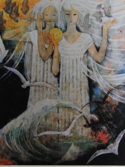 Masami Kotatsu, Meeresfest, Aus einer seltenen Kunstsammlung, Nagelneu mit hochwertigem Rahmen, Japanischer Maler Kostenloser Versand, Kokosnuss, Malerei, Ölgemälde, Porträts