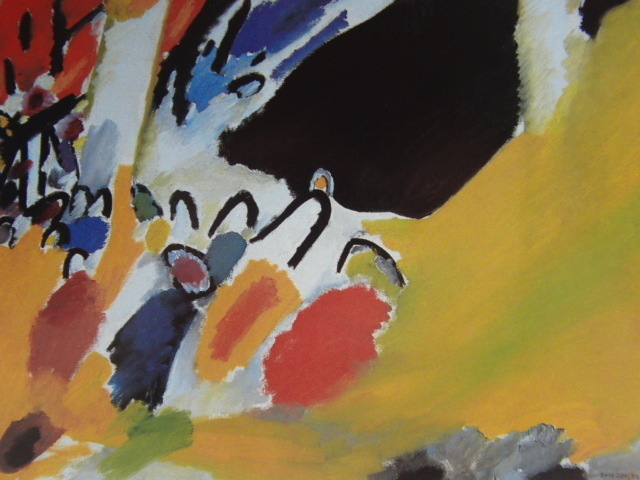 Vassily Kandinsky, Impression 3 (concert), Extrait d'un livre d'art rare, Bonne condition, Cadre/encadré flambant neuf de haute qualité, frais de port inclus, peinture, kemé, peinture, peinture à l'huile, peinture abstraite