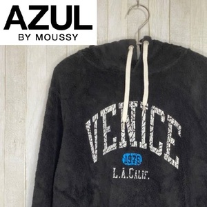 AZUL by moussy★アズールバイマウジー★VENICEロングパイルプルパーカー★サイズM　810-4