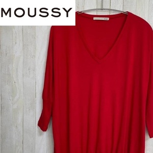 MOUSSY* Moussy *V neck knitted shirt * size F 318-20