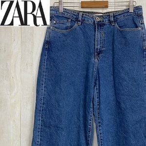 ZARA★ザラ★レディース コットン デニム ワイドパンツ★サイズ40　126-28