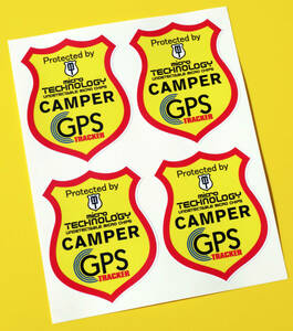 送料無料 CAMPERVAN GPS TRACKER Sticker カンペール カッティング ステッカー デカール 4枚セット 90mm x 70mm