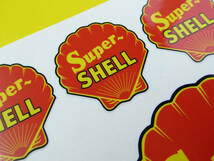 送料無料 SUPER SHELL STICKER シェル ステッカー デカール 6枚セット_画像2