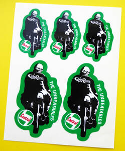 送料無料 Cafe RACER Castrol STICKER カフェ レーサー カストロール ステッカー デカール セット 5枚セット