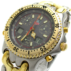 タグホイヤー 時計 Sel セナモデル スプリットクロノ メンズ ゴールドコンビ CG1122 保証書 BOX 腕時計 クロノグラフ クォーツ
