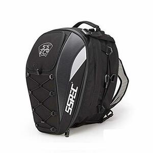 大人気 SSPEC バイク用 シートバッグ 拡張機能あり ヘルメットバッグ 撥水 防水 耐久性 固定ベルト付き