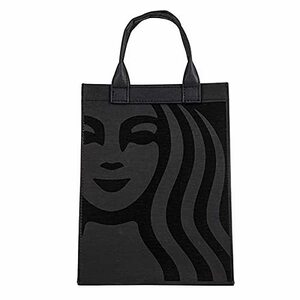 大人気 Starbucks NEW SIREN スターバックス トートバッグ エコバッグ マイバッグ セイレーン ブラック ロゴ