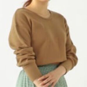 Ray BEAMS サーマルバックVプルオーバー 色:キャメル サイズ:ONE SIZE