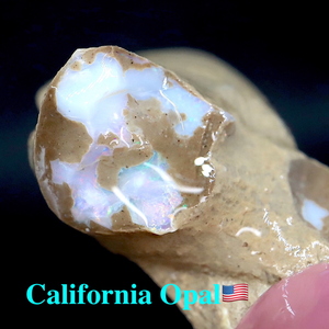【送料無料】超希少！ カリフォルニア産 オパール 原石 鉱物 天然石 4g CAO076 パワーストーン
