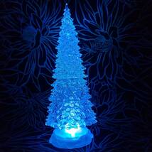 クリスマス　クリスマスツリー LEDライト 新品 光を美しく分散 高さ約２１cm 新品 xmas インテリア オーナメント ディスプレイ _画像6