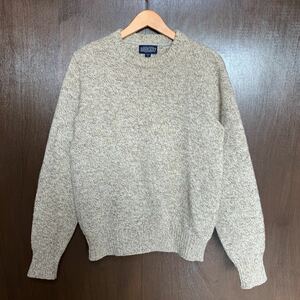 90s USA製 LANDS'END クルーネック ウール　ニット セーター Mサイズ ランズエンド 90's vintage ヴィンテージ 古着