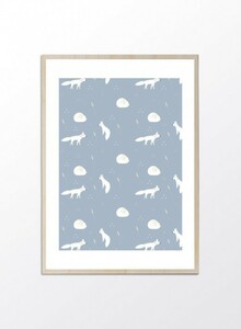 PROJECT NORD | WHITE FOXES | アートプリント/ポスター (50x70cm)