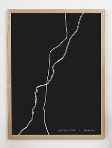 CARO CARO PRINTS | Abstract Black Line Art Print (GMTC-3301) | アートプリント/アートポスター (30x40cm) 北欧 アブストラクト