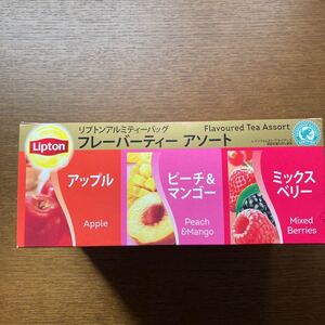 リプトン 紅茶 ティーバッグ フレーバーティー3種60袋 アップル、ピーチ&マンゴー、ミックスベリー