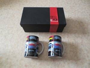  Jaguar E type 50 anniversary commemoration mug * boxed new goods 2 piece set 