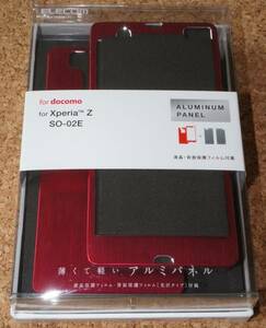 ☆新品☆ELECOM Xperia Z SO-02E docomo アルミパネル レッド