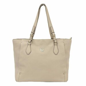 [Genuine Guarantee] Good Condition MCM MCM Logo Tote Bag Shoulder Bag Handbag Leather Light Beige E0486 E, MCM, Bag, Bag