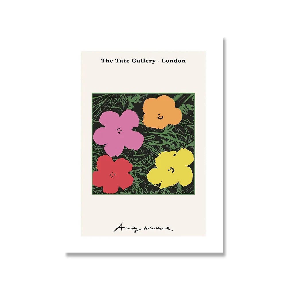Póster de Andy Warhol, pintura de flores de 70x50cm, productos nórdicos, arte Pop, arte interior variado, Andy Warhol 2, impresos, póster, otros