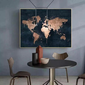世界地図 ポスター 90x60cm 地図 ワールドマップ 地球 世界 グッズ インテリア 海外 雑貨 キャンバス 写真 アート world map 14