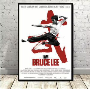 ブルースリー ポスター 70x50cm カンフー 武道 燃えよドラゴン グッズ 海外 雑貨 キャンバス 写真 アート Bruce Lee 27