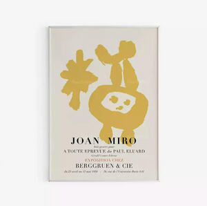 ジョアンミロ Joan miro ポスター 70x50cm 北欧 グッズ 絵画 絵 抽象 おしゃれ 雑貨 インテリア キャンバス フォト アート 36