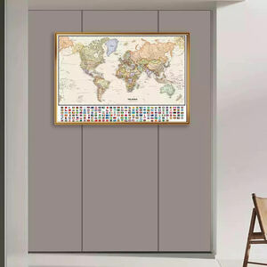 世界地図 ポスター 90x60cm 地図 ワールドマップ 地球 世界 グッズ インテリア 海外 雑貨 キャンバス 写真 アート world map 7