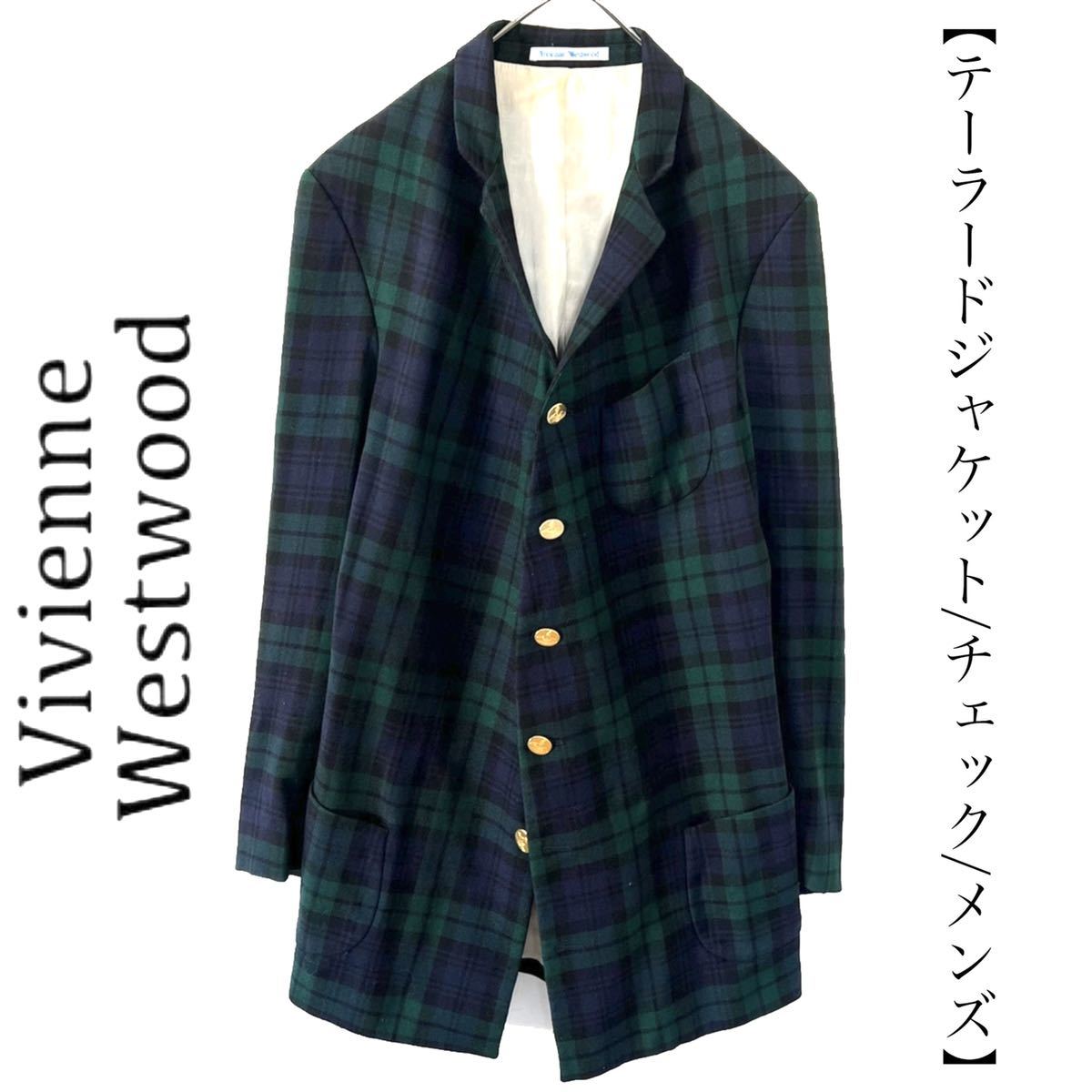 未使用『Vivienne Westwood』チェックブレザー 金ボタン 高級-