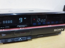 S3939 ジャンク SONY ソニー EV-A80 ビデオカセットレコーダー Video8 8mmビデオデッキ 8ミリビデオレコーダー 通電確認済 動作未確認 現状_画像6