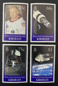 キリバス　月面着陸30年　スペースシャトル　宇宙飛行士　天体　4種完　未使用 NH