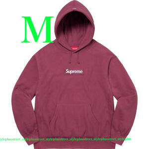 21AW Supreme Box Logo Hooded Sweatshirt Plum M シュプリーム ボックスロゴ パーカー プラム ボックス ロゴ フーディ Medium