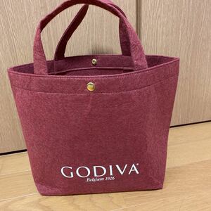 超美品★GODIVA 　フェルト　トートバッグ　 ゴディバ　★ボルドー