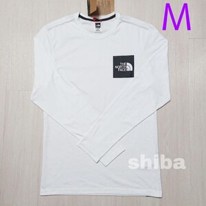 THE NORTH FACE ノースフェイス 長袖 ロンT ロング tシャツ ホワイト 白 人気 ファイン Fine 海外Mサイズ