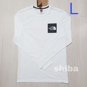 THE NORTH FACE ノースフェイス 長袖 ロンT ロング tシャツ ホワイト 白 人気 ファイン Fine 海外Lサイズ